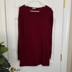 LOFT Deep Red Long Sleeve sweater